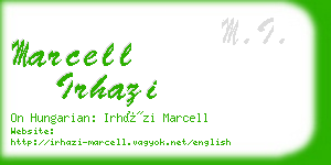 marcell irhazi business card